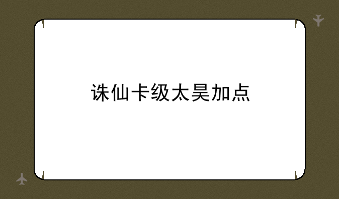 诛仙卡级太昊加点