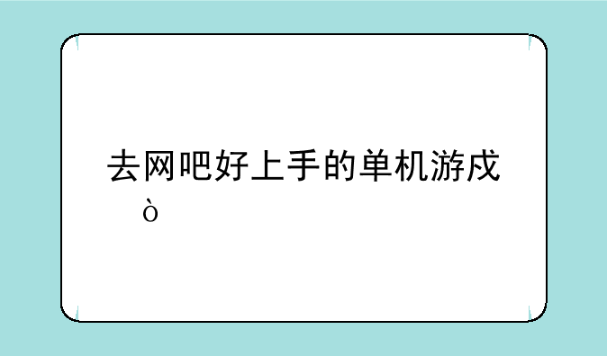 去网吧好上手的单机游戏？