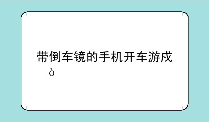 带倒车镜的手机开车游戏？