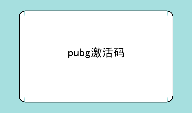 pubg激活码