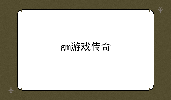 gm游戏传奇