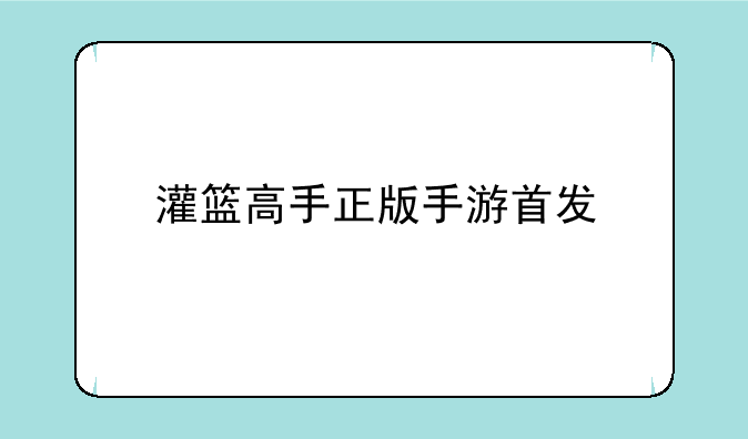 灌篮高手正版手游首发